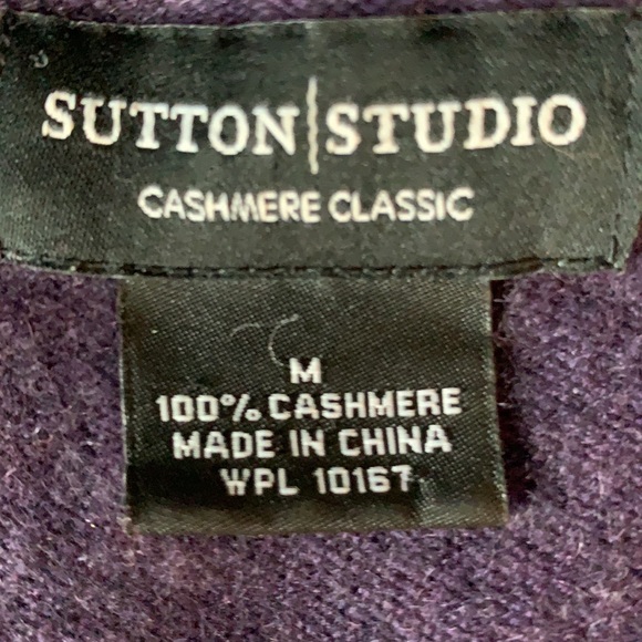 Sutton Studio 100% Cashmere V Neck Sweater M - Picture 5 of 8